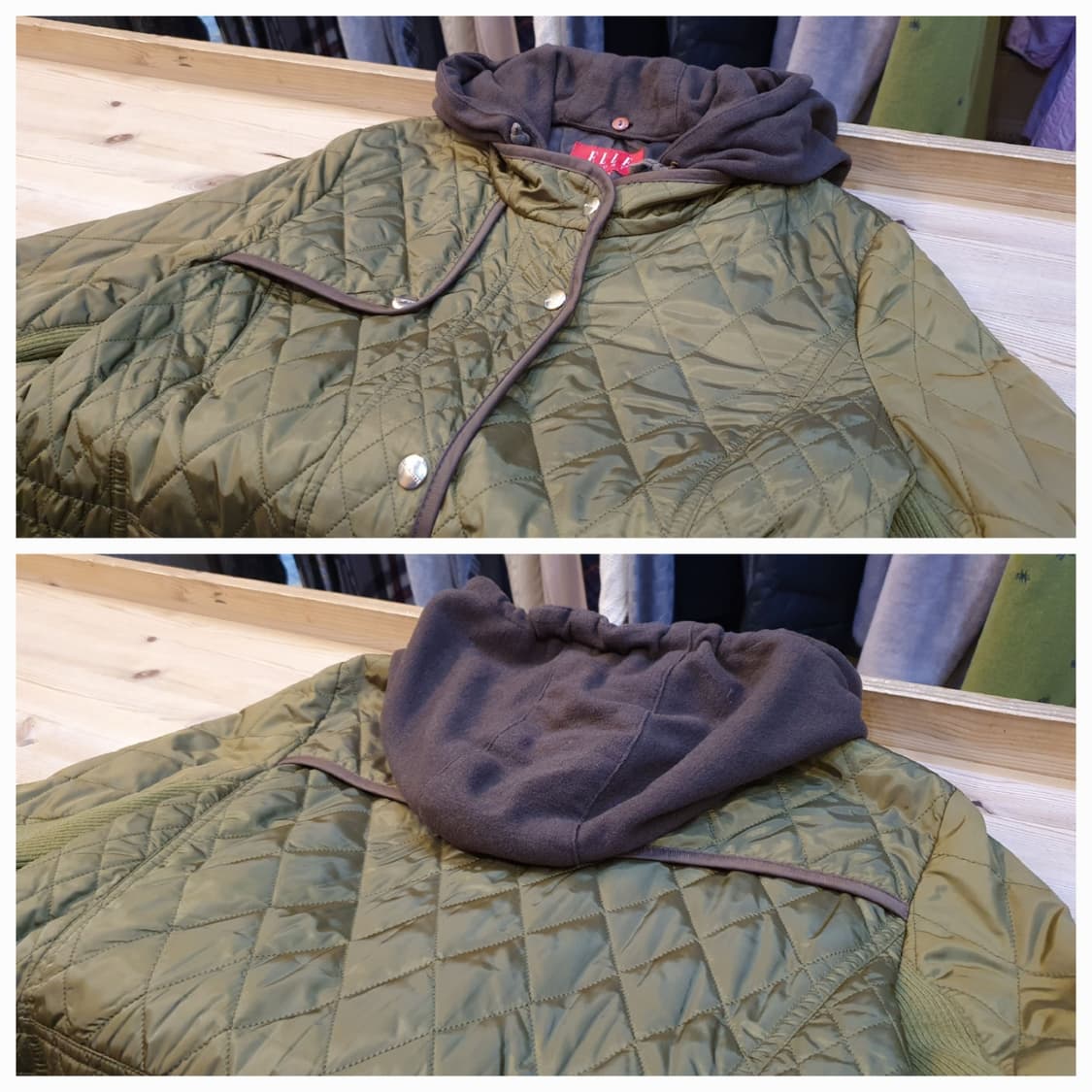 55.엘르 퀼팅 후드점퍼 상품이미지4