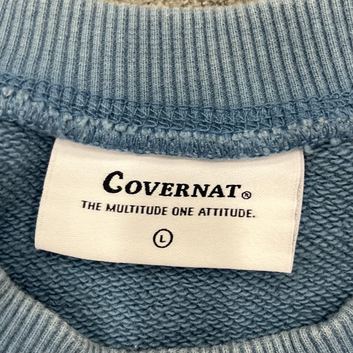 L 커버낫 로고 맨투맨 하늘색 상품이미지5