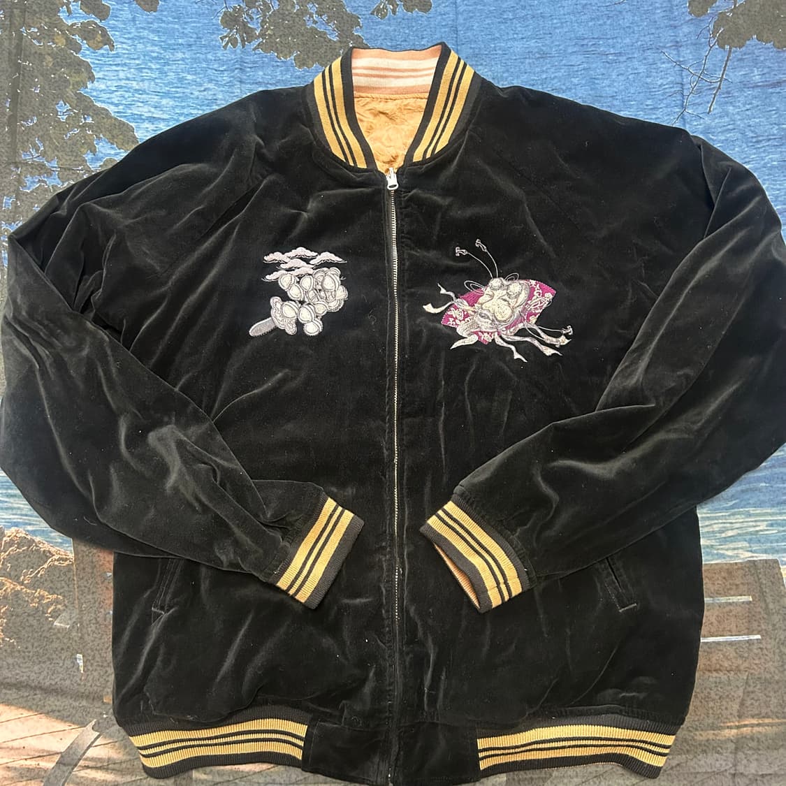 Japan Karakuri Reversible velvet Sukajan 상품이미지2