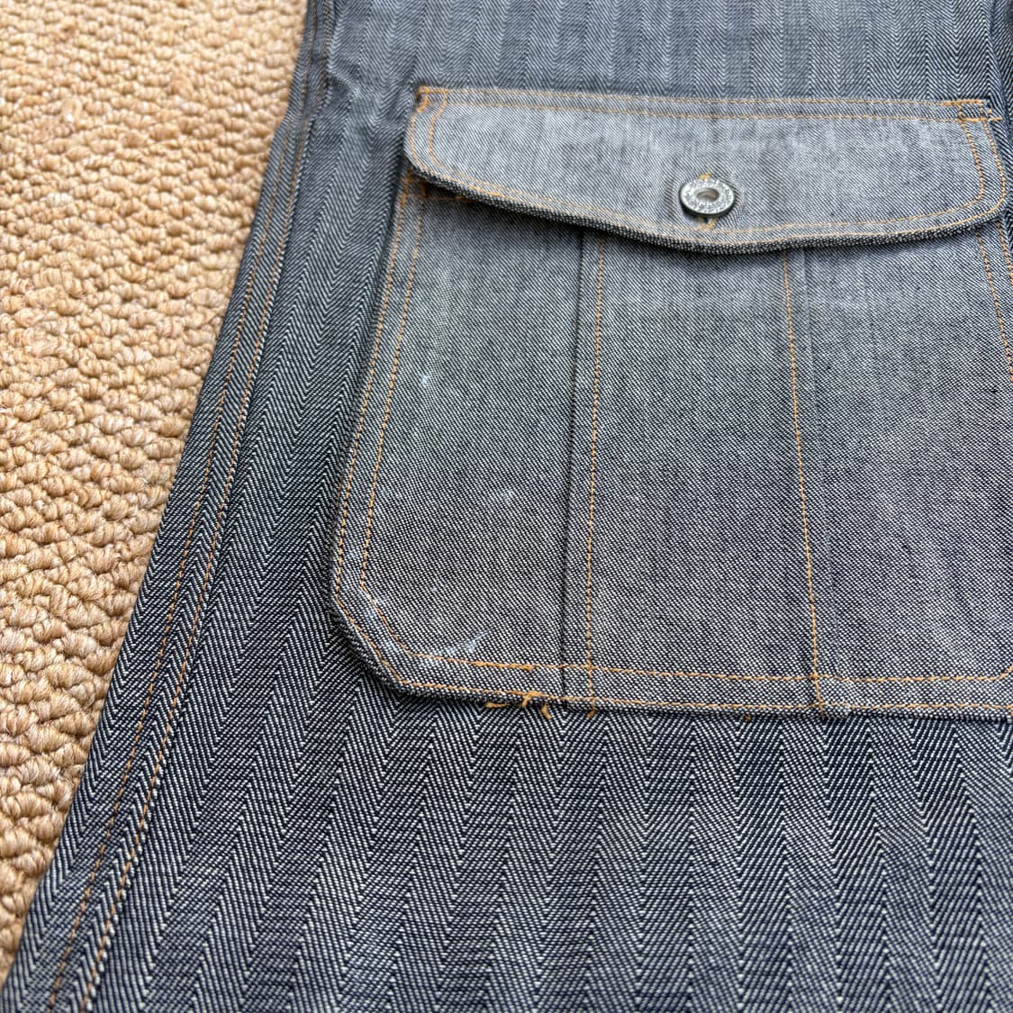 일본판)에비수 헤링본 패턴 포켓 코튼 팬츠 상품이미지6