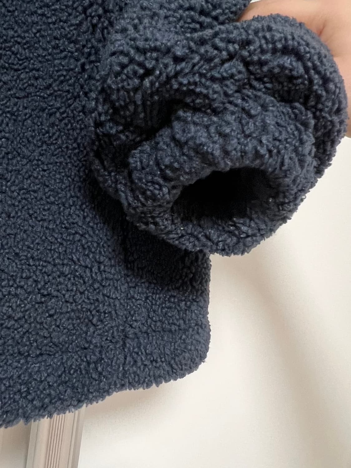 마뗑킴 플리스 집업 점퍼 네이비 상품이미지6