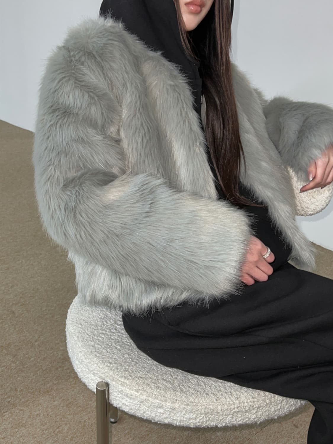 오도어 제시 퍼자켓 그레이 상품이미지3