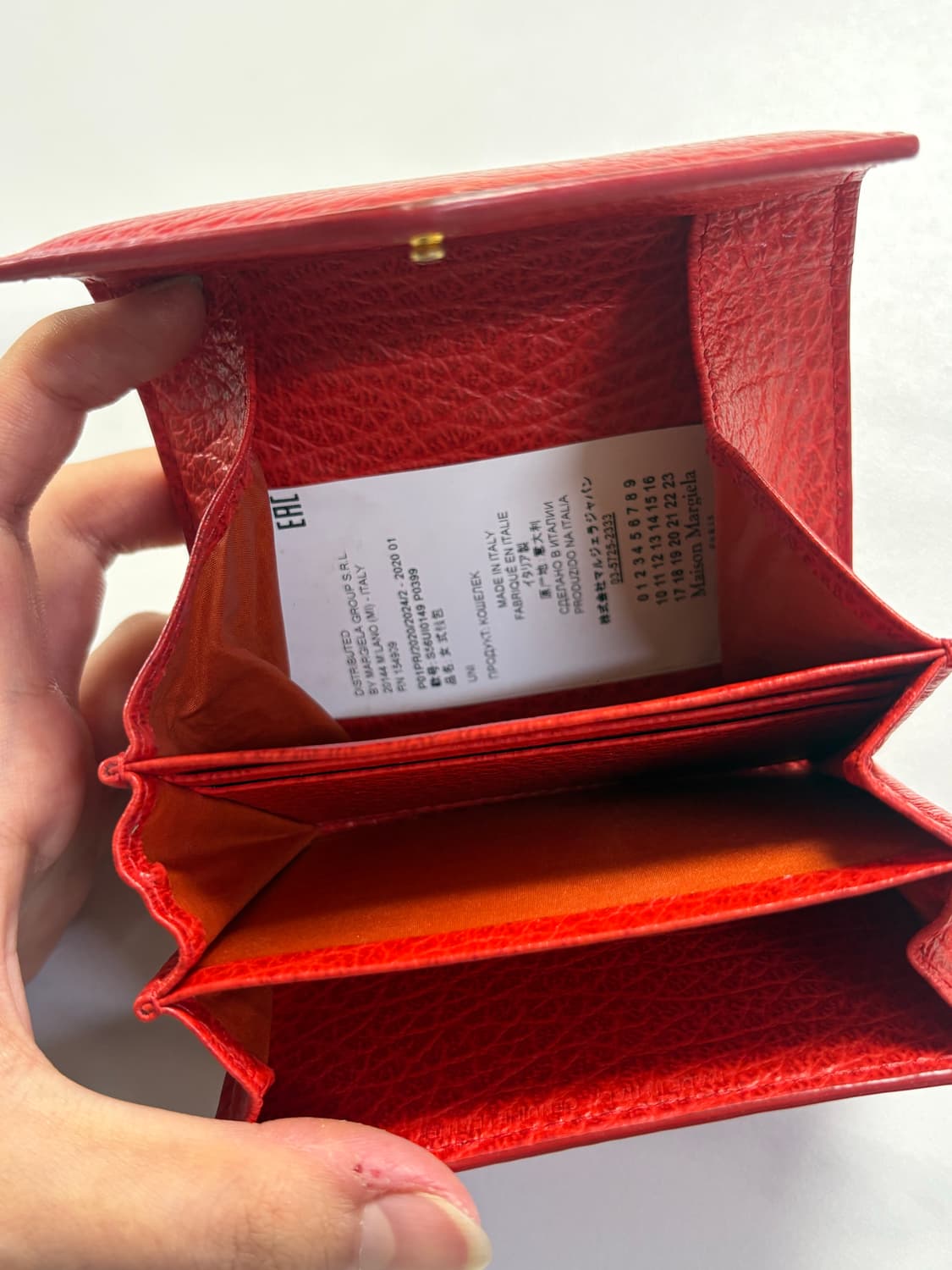 메종마르지엘라 반지갑 레드 유일매물 상품이미지4