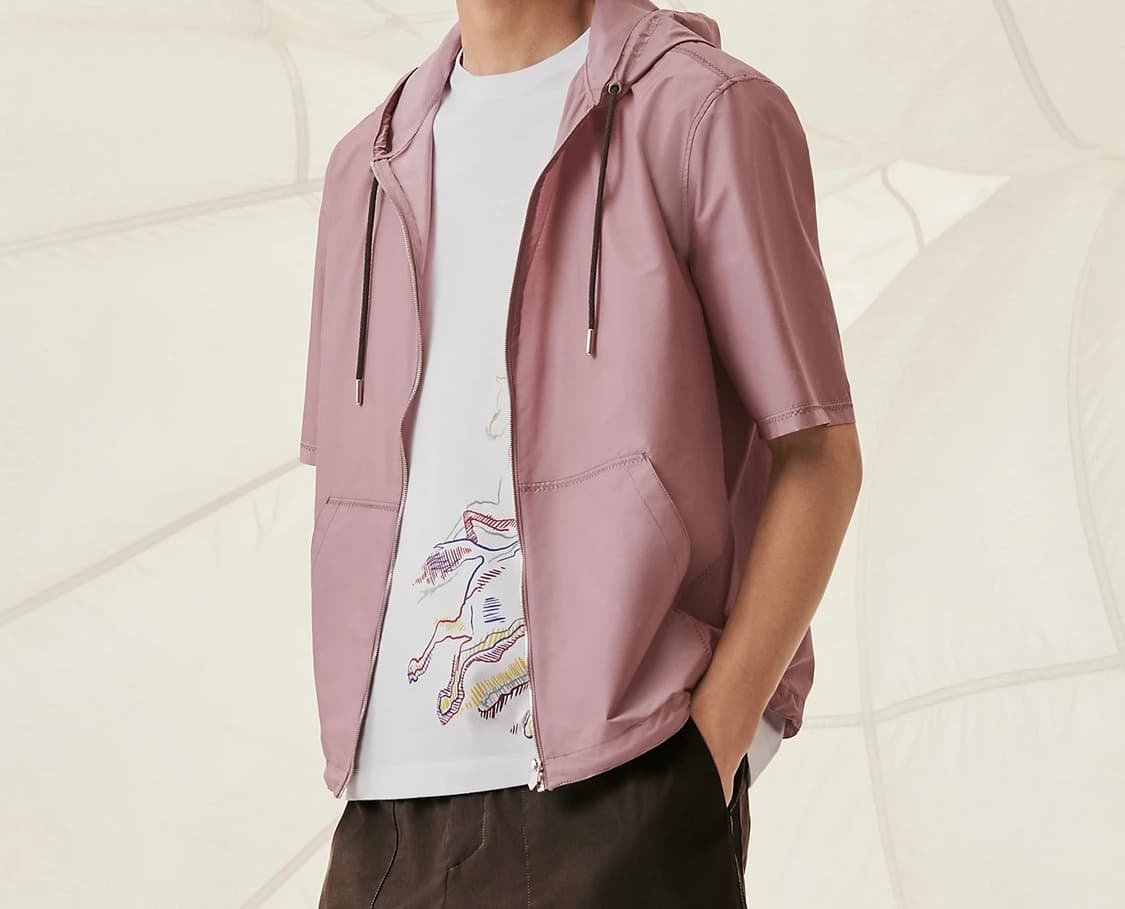 에르메스 스트링 반소매 후드 집업 자켓 상품이미지7