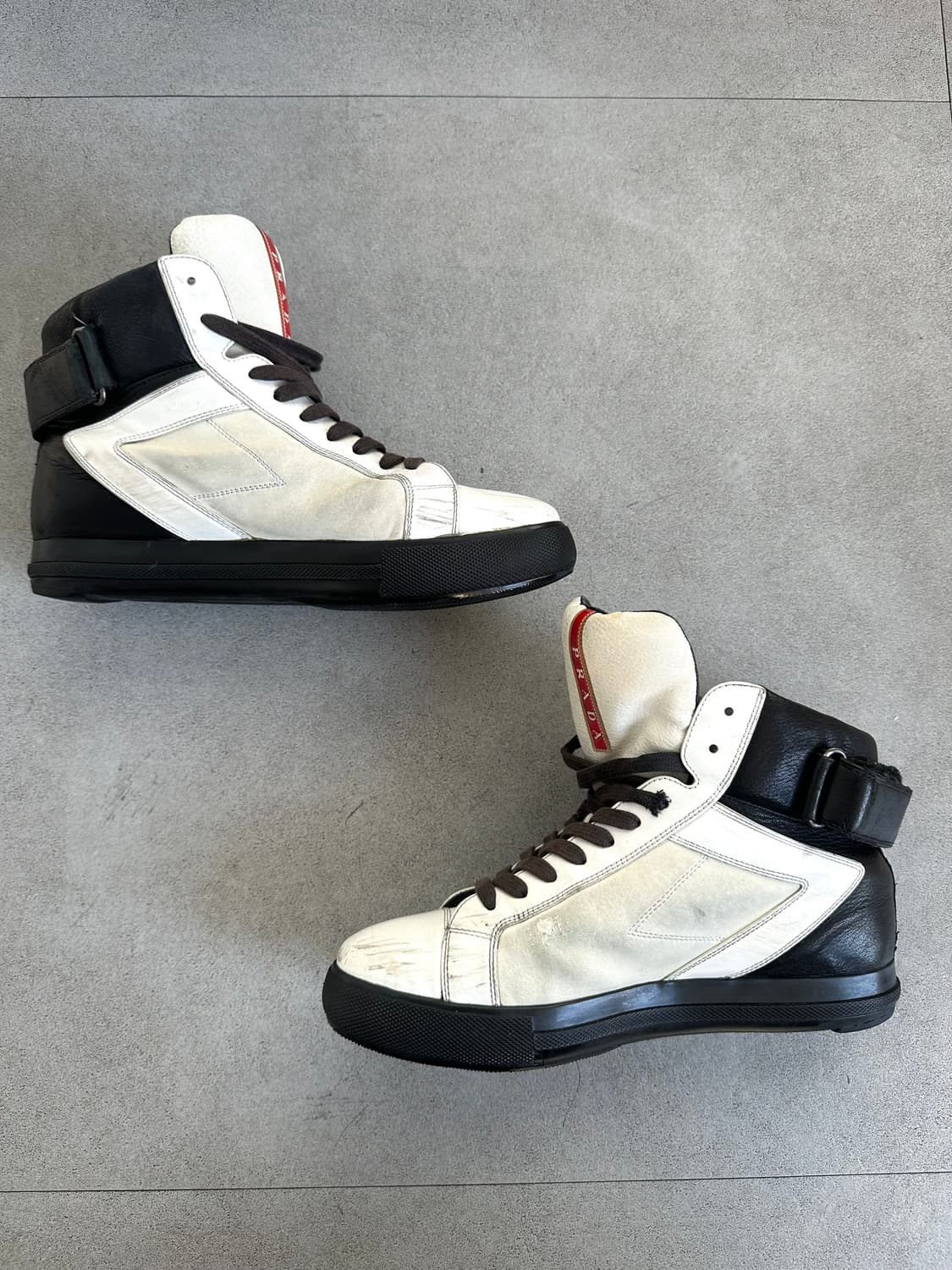 프라다 스포츠 아이보리 히든웨지 하이탑 상품이미지5