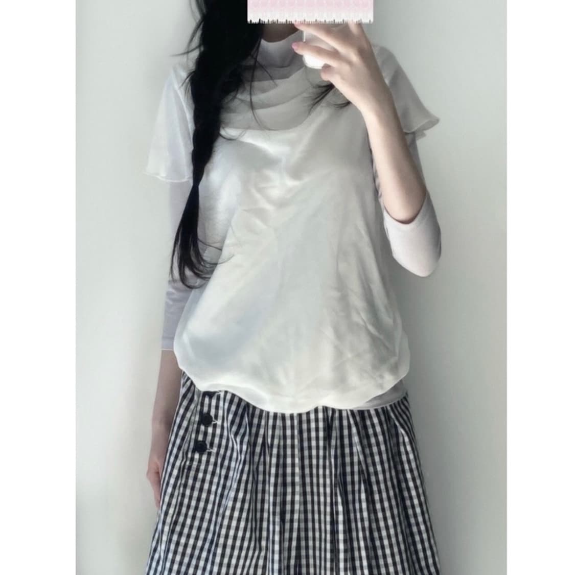빈티지 화이트 셔링 블라우스 set 상품이미지4