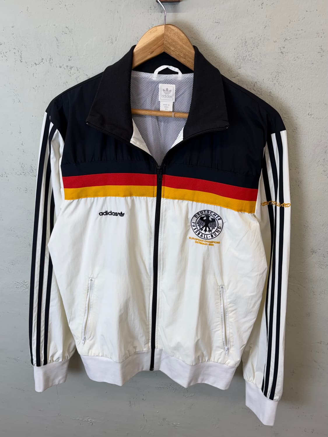 아디다스 빈티지 독일 화이트 트랙탑 바람막이 상품이미지6