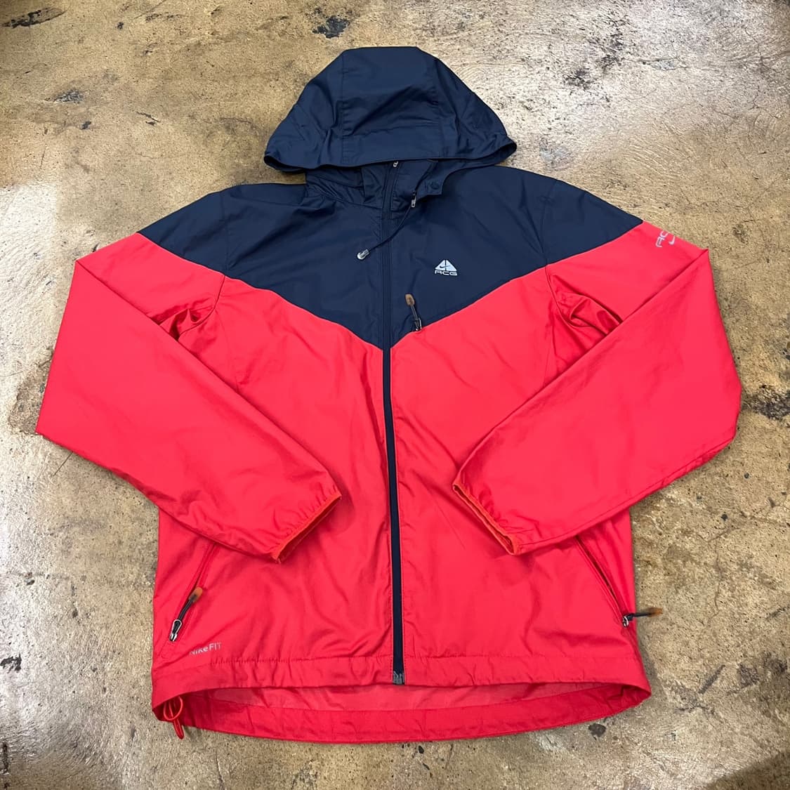 [정품/S,95] 나이키 ACG 후드 바람막이 레드네이비 b14 상품이미지2