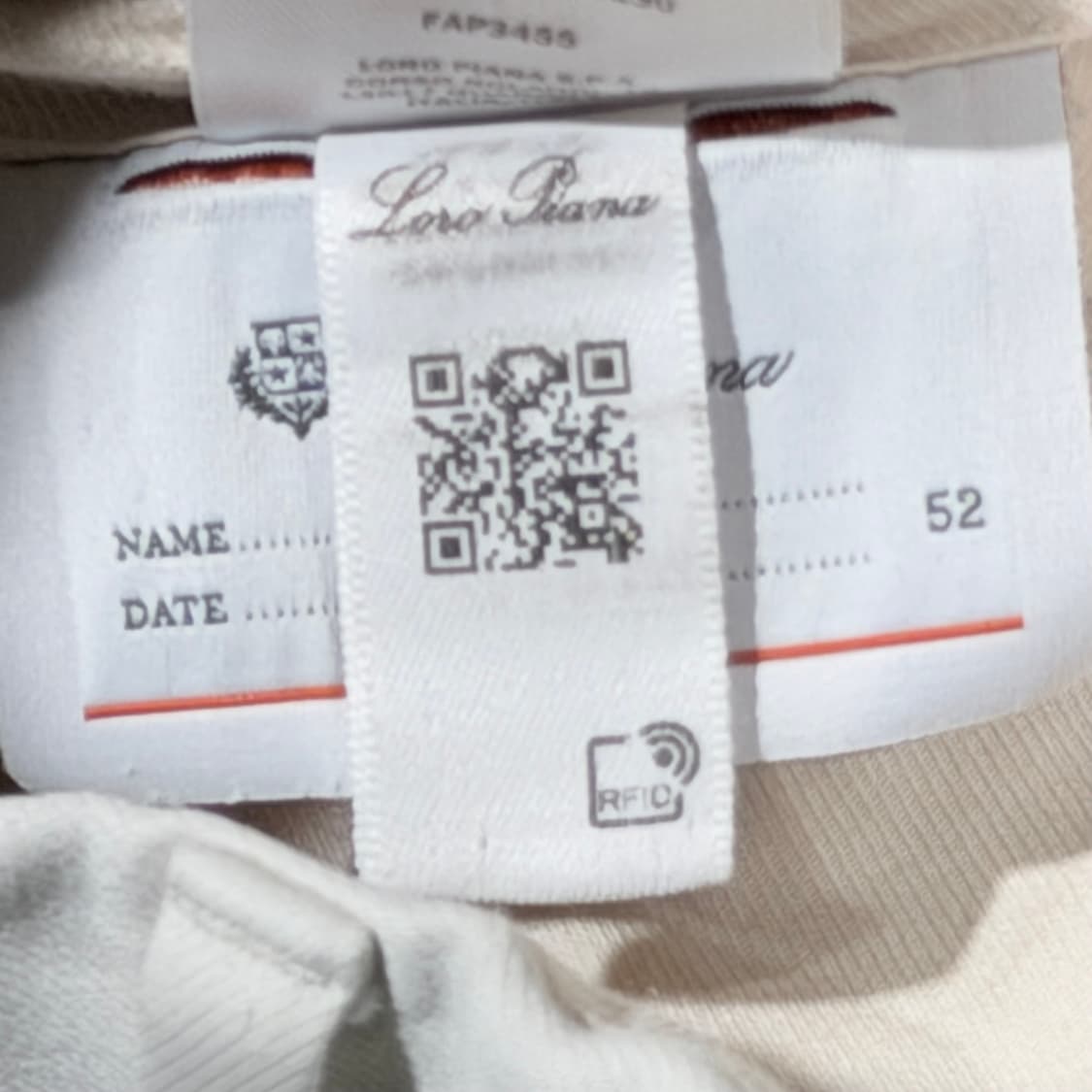 (A+/52) / 로로피아나 플리츠 코튼 데님 팬츠 아이보리 상품이미지6