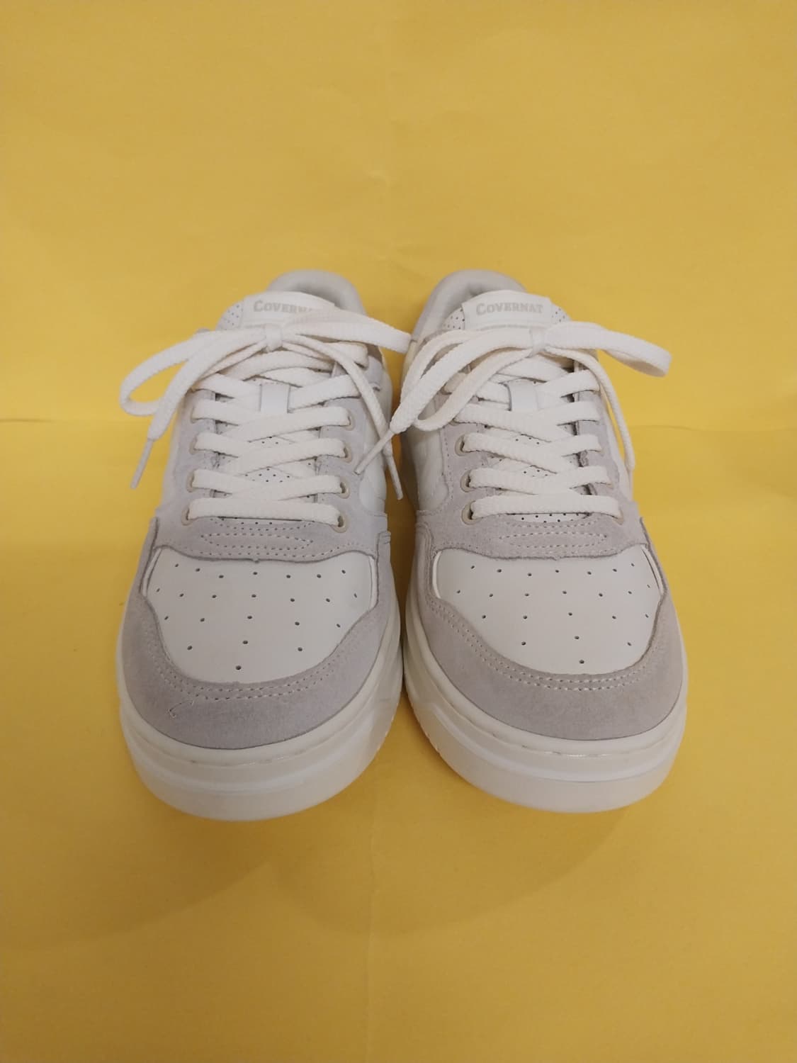 남성 커버낫 코트 오리진 레더 에크루 운동화 (250) 상품이미지2