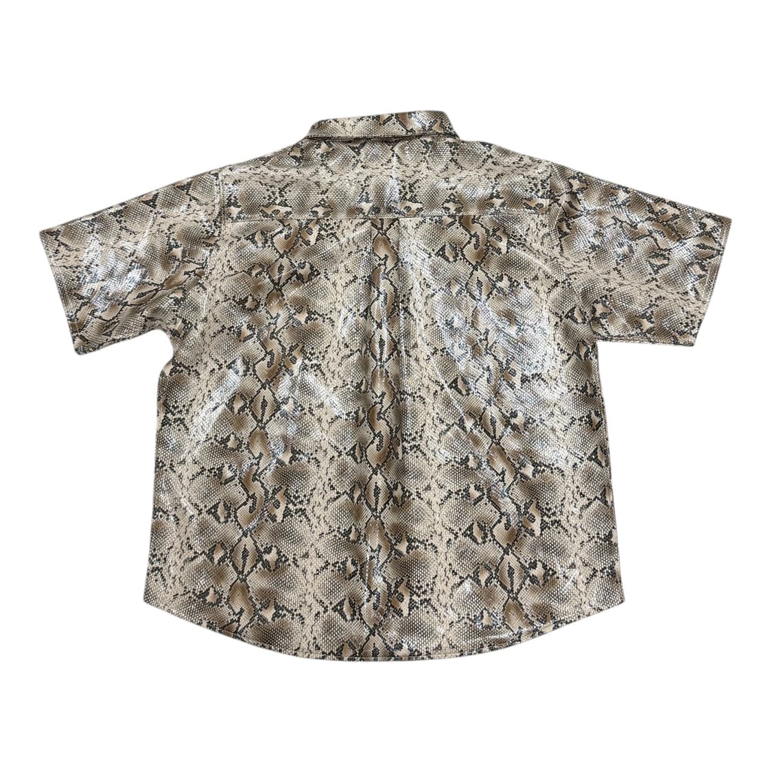 배드블러드 바이퍼 로고 레더 숏슬리브 반팔 셔츠 L 상품이미지3