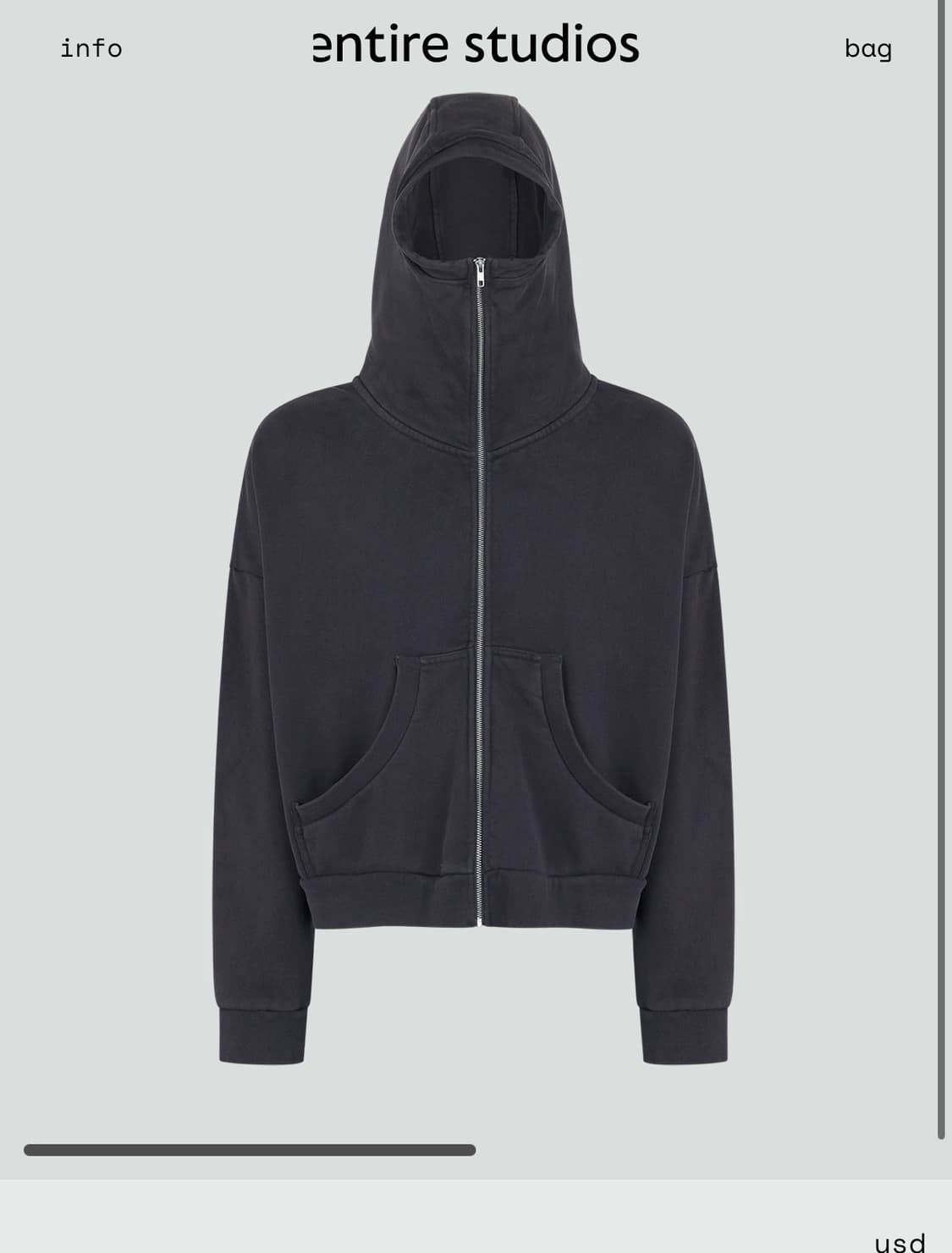 엔타이어 스튜디오 풀집 후드집업 상품이미지1
