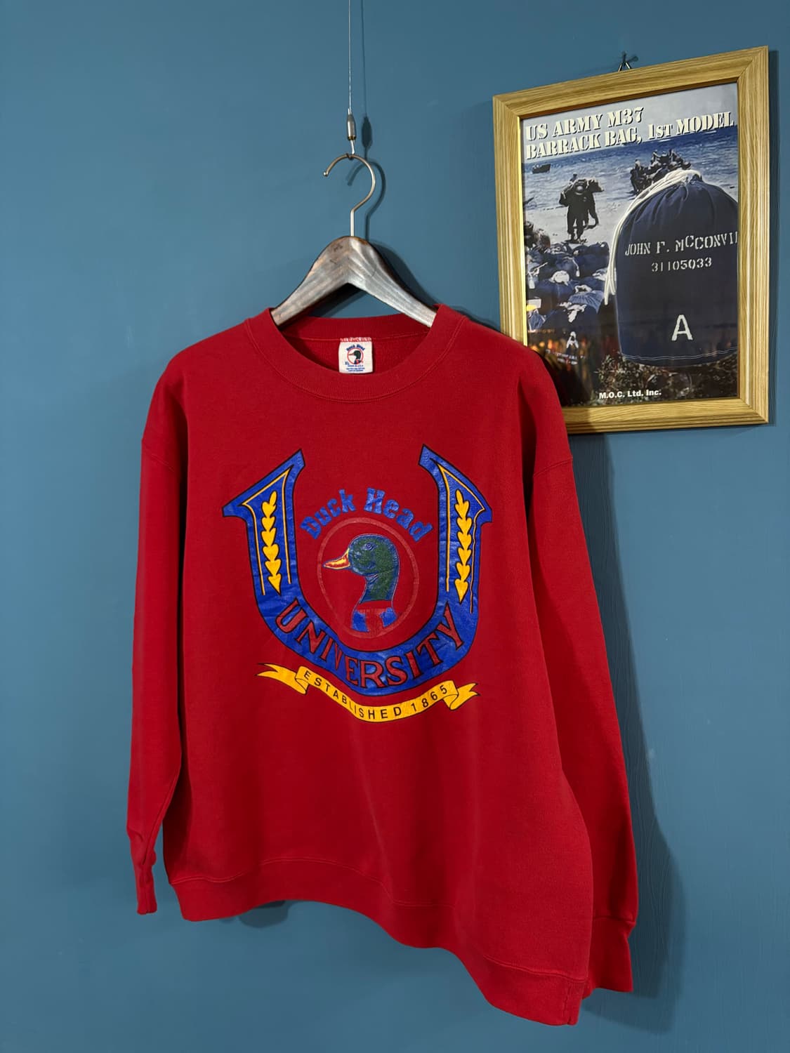 80-90' Duck head USA Sweatshirt.  상품이미지6