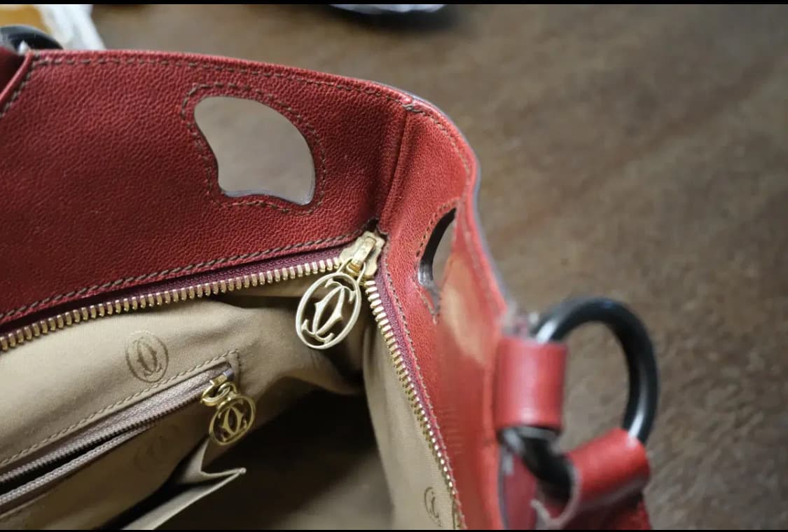 까르띠에 마르첼로 레드 토트백 가방 상품이미지9