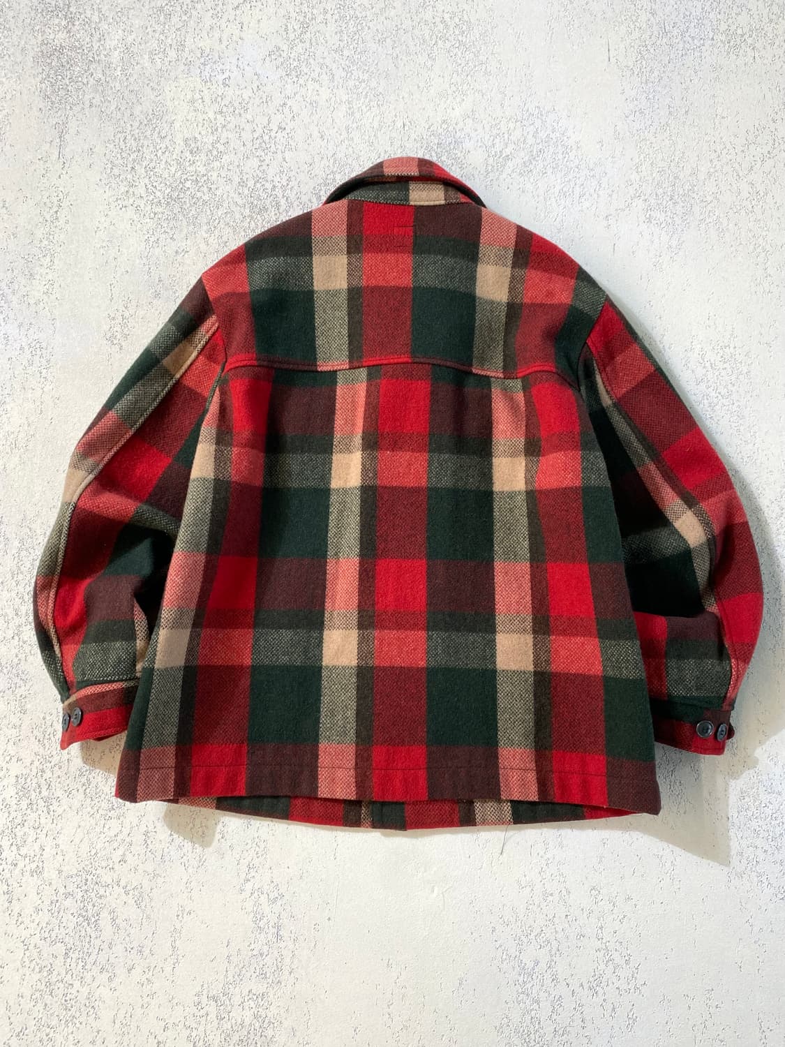 [M] 90s Benetton 베네통 이태리 메이드 울 체크 셔츠자켓 상품이미지6