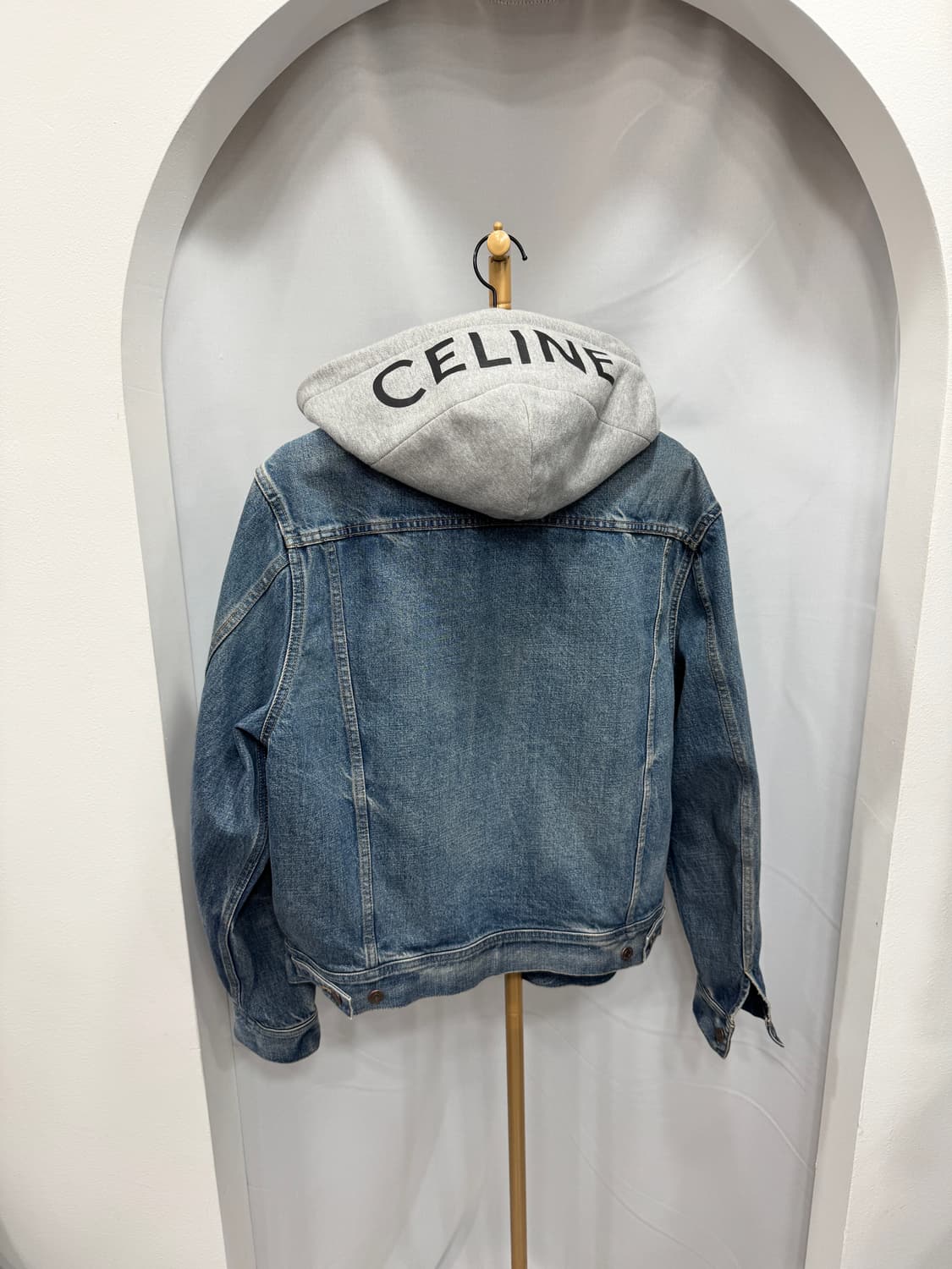 셀린느 백로고 후드 데님 자켓 L  상품이미지1