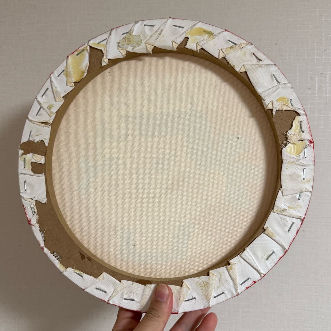 직접 그린 밀키 페코짱 캔버스 원형 액자 판넬 30cm 상품이미지5