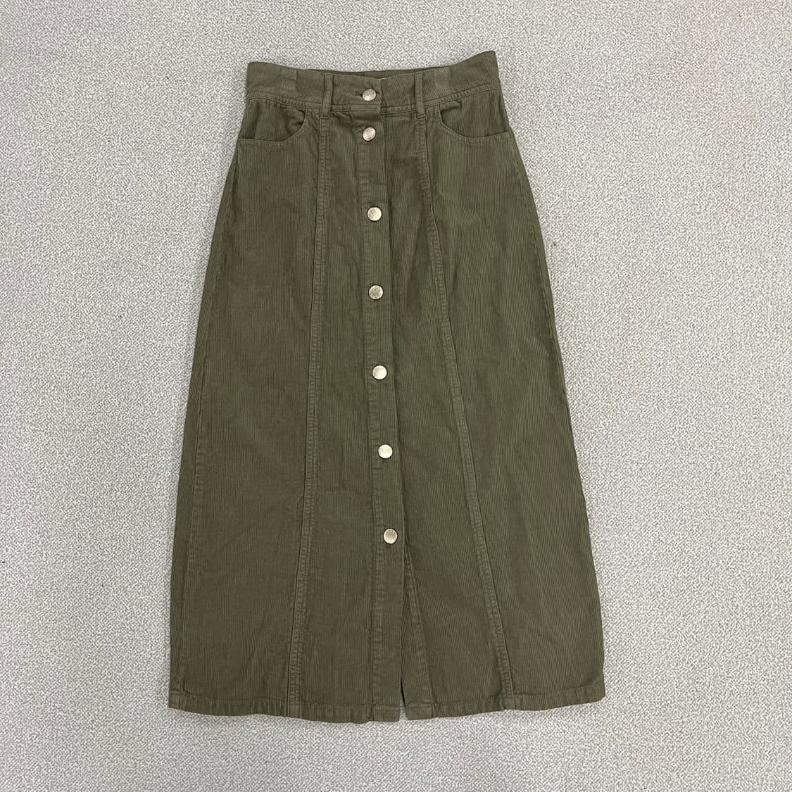 XS 자라 코듀로이 롱 스커트 0225M2 상품이미지1