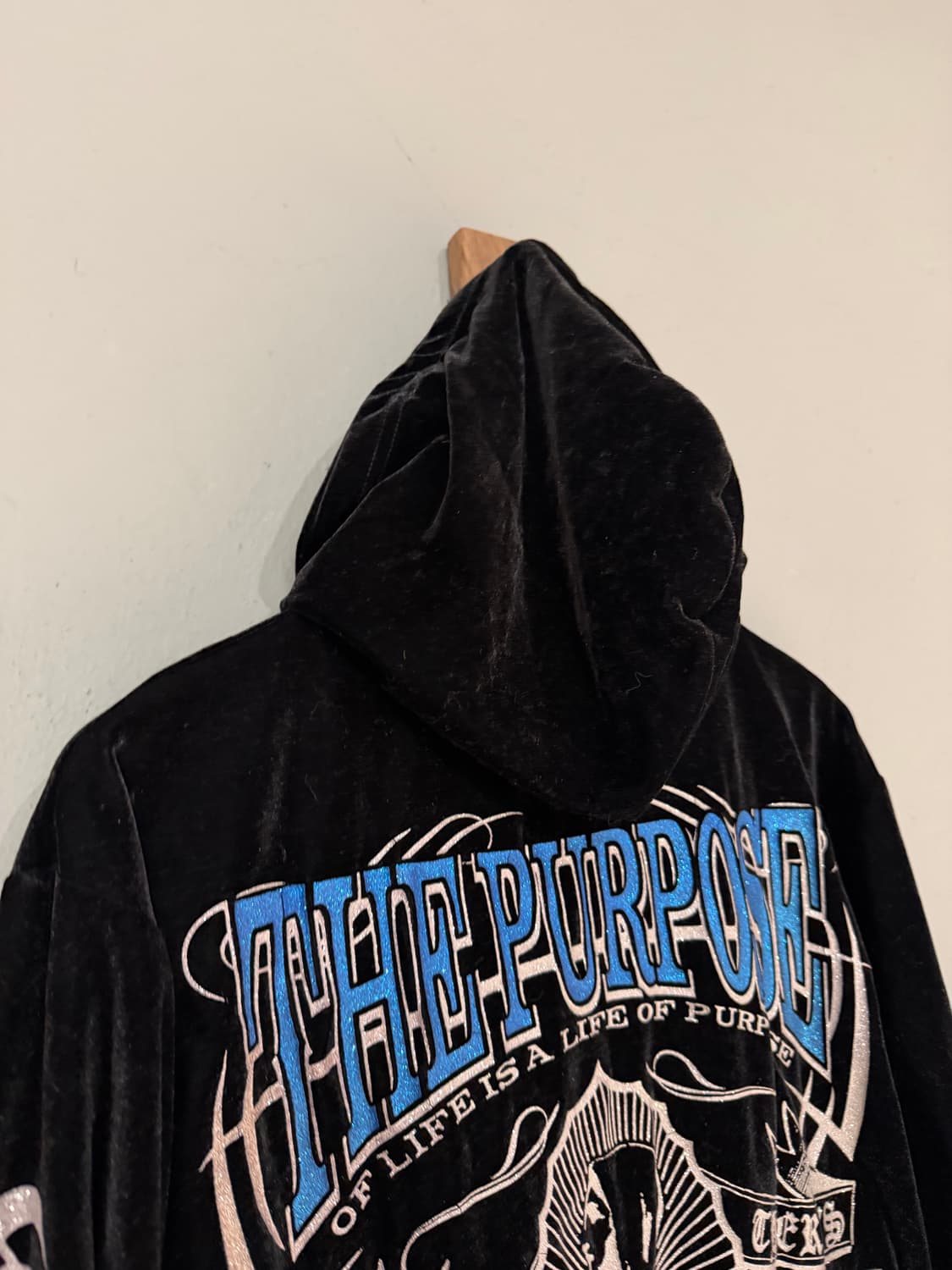 legend back printing velvet hood zip-up 상품이미지9