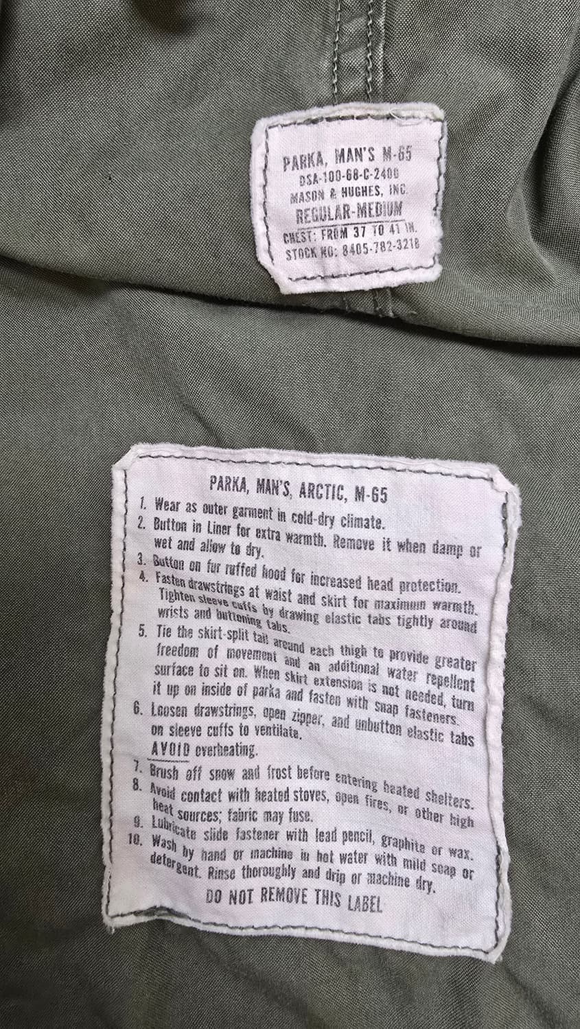 1968 오리지널 1세대 알루미늄지퍼 M65 개파카 풀세트 M 상품이미지3