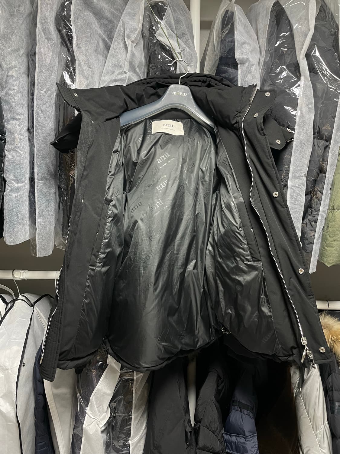 [XS-S사이즈] 아미 하트 로고 패치 오버핏 숏 다운 패딩자켓 상품이미지7