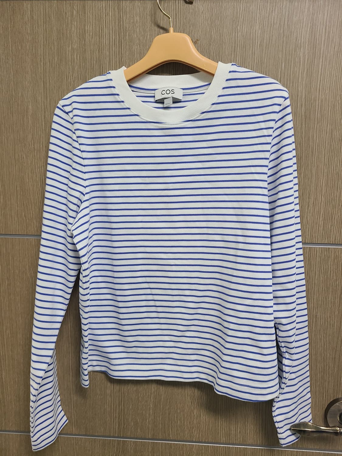 코스 스트라이프 단가라 긴팔티 s 상품이미지1