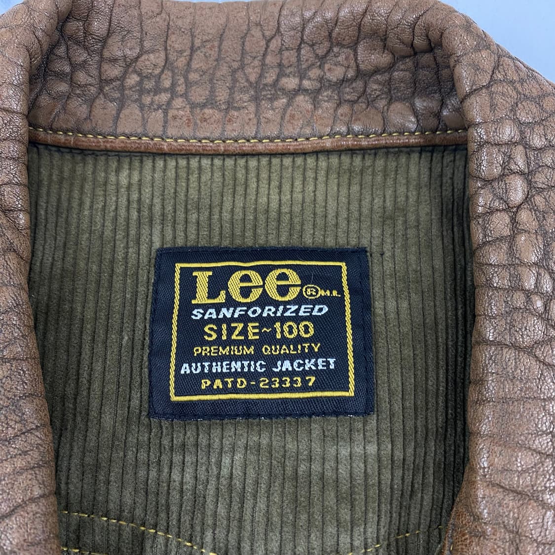 90s Lee 레더 카라 데님 트러커 자켓 (100) 상품이미지9