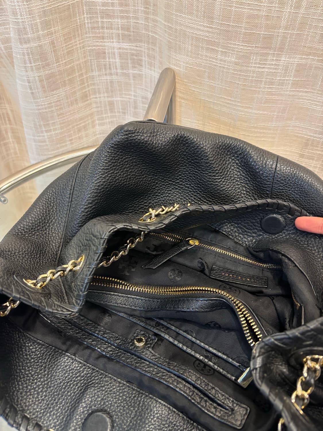 정품 토리버치 가죽 체인 숄더백     상품이미지8