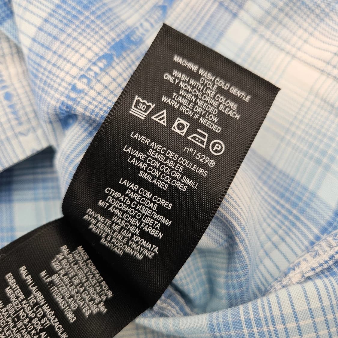 RRL 더블알엘 플래드 트윌 캠프 셔츠 스카이 블루 상품이미지8