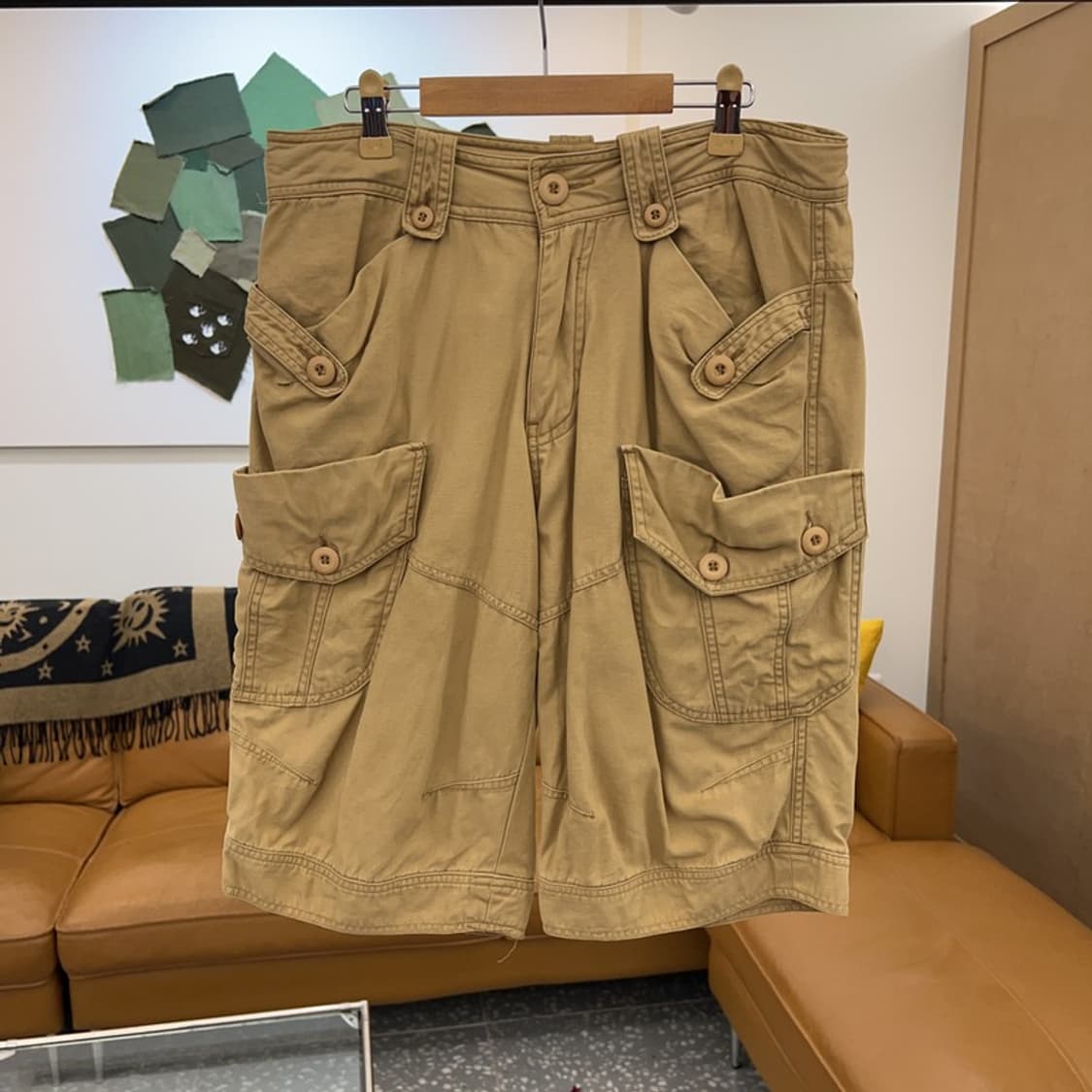 빈티지 올드스쿨 카고팬츠 면 반바지 M C04258  상품이미지1