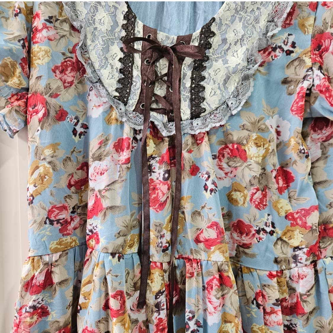 엑시즈팜(axes femme) 빈티지 플라워 레이스 원피스 상품이미지3