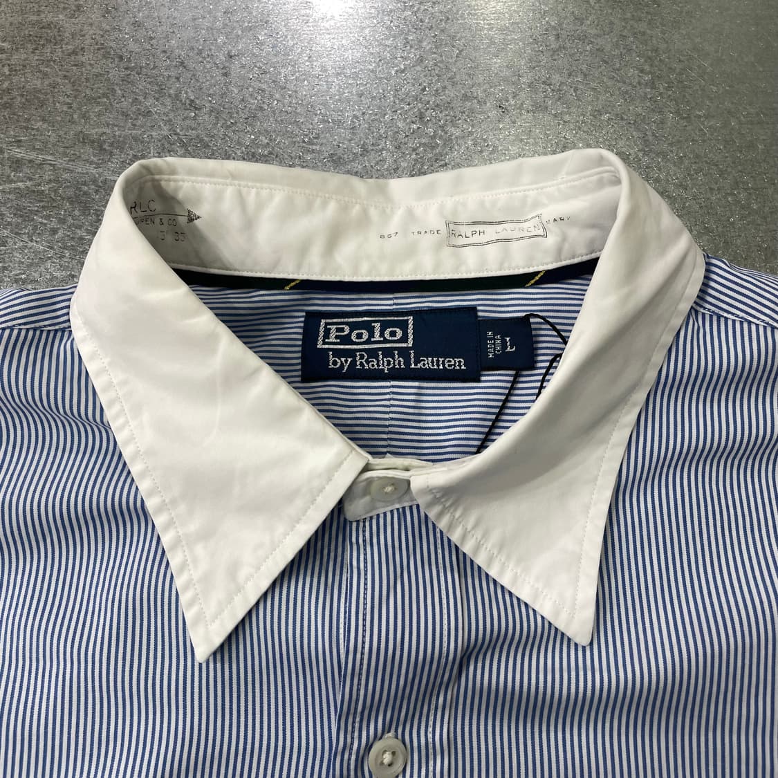 (L) POLO 폴로 랄프로렌 스트라이프 셔츠  상품이미지9