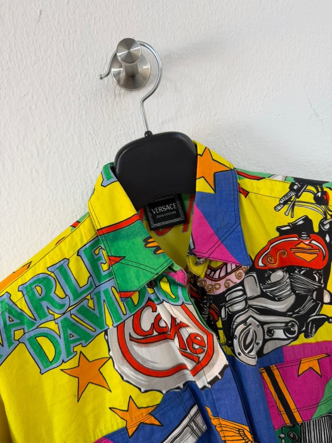 베르사체 진 쿠튀르 베티붑 할리데이비슨 프린트 셔츠  상품이미지7