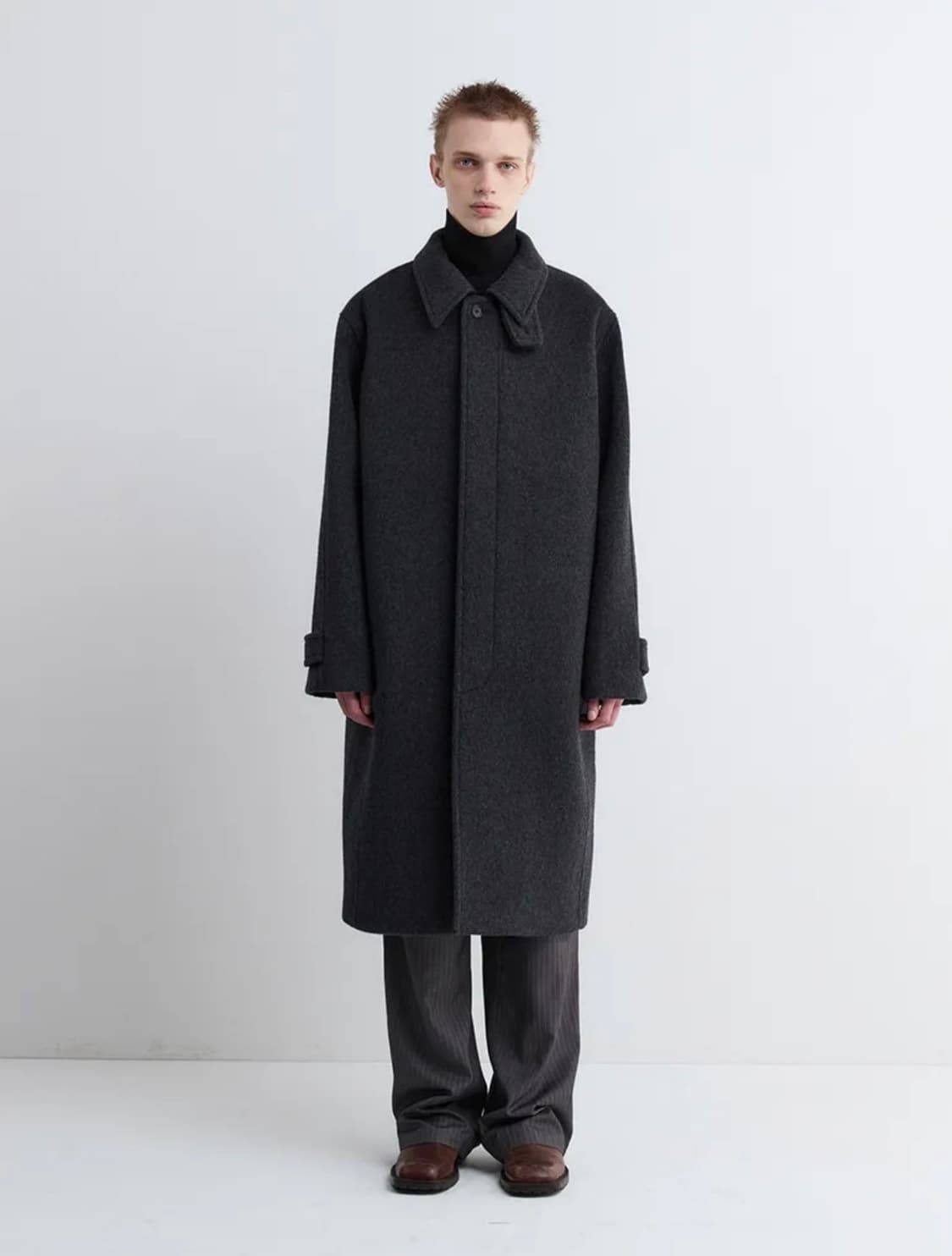 파브레가 울 발마칸 코트 차콜 2사이즈 상품이미지3