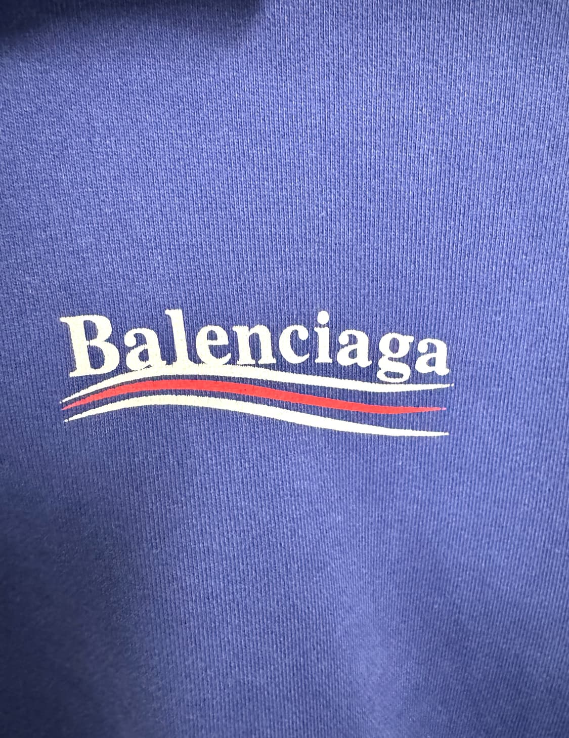 BALENCIAGA 발렌시아가 폴리티컬 캠페인 블루 후드 스웻셔츠 L 상품이미지4