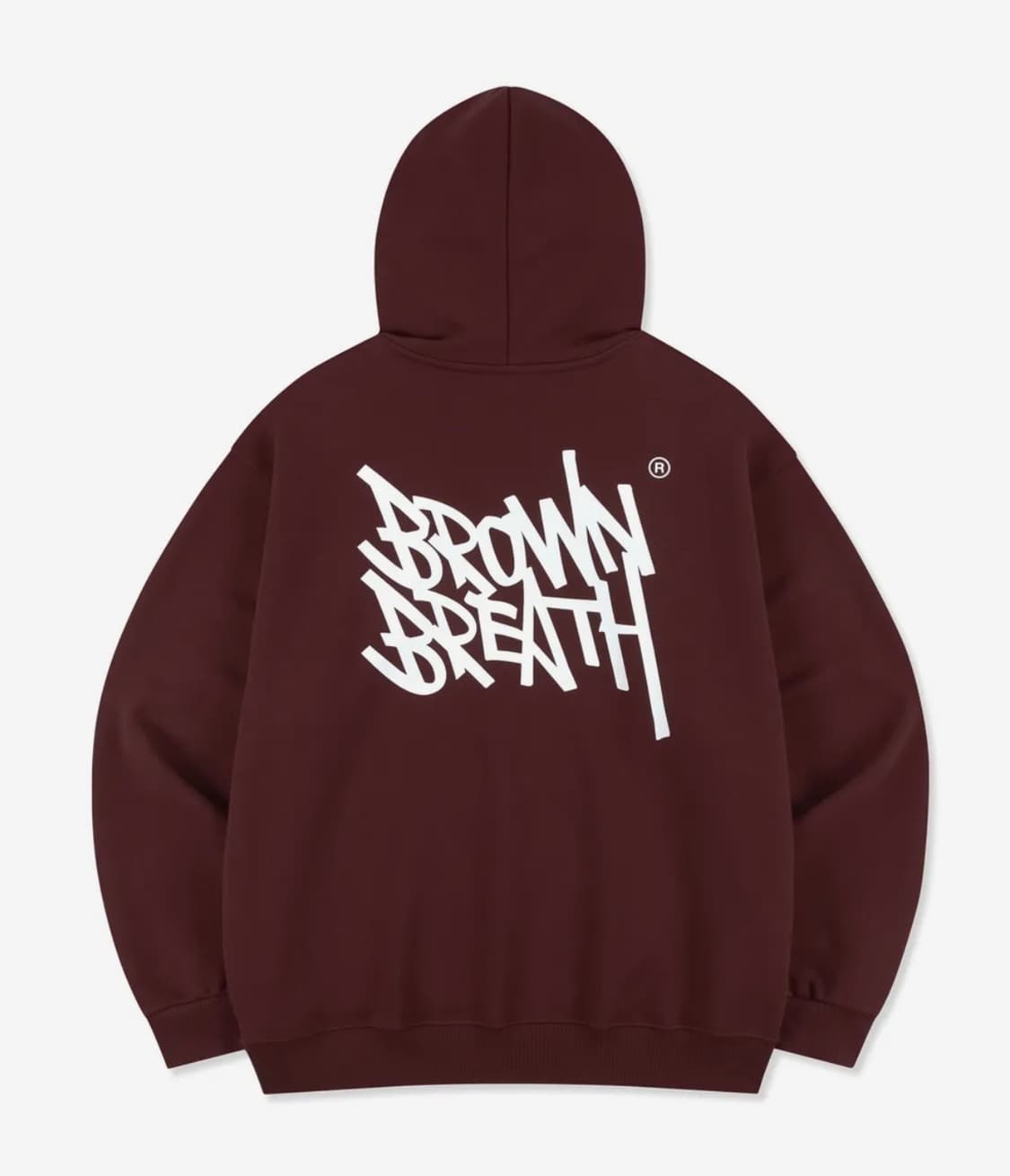 브라운 브레스 후드티 버건디 L 상품이미지2