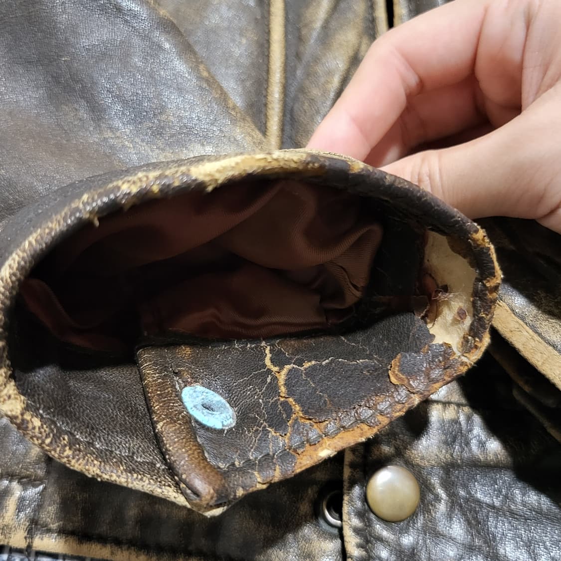 80s 미공군 a-2 레더 봄버 자켓 (40) 상품이미지8