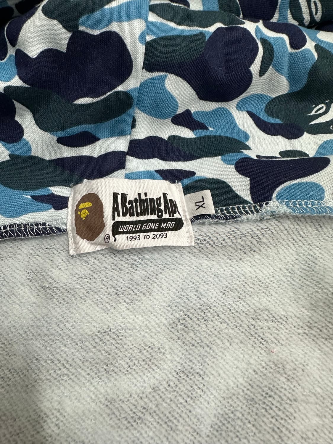 베이프 샤크 후드집업 블루 카모 L~XL 상품이미지6