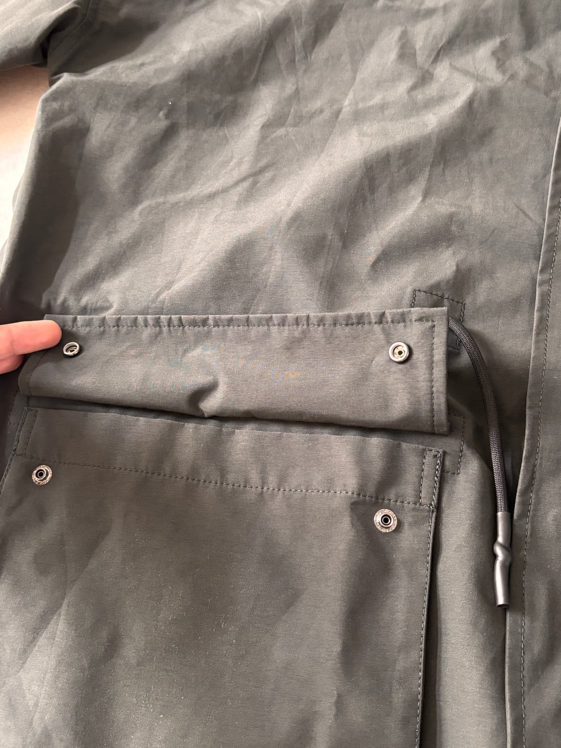 자라에 M-51과 테크웨어를 섞으면 - 나일론 롱파카 코트 블랙 상품이미지3