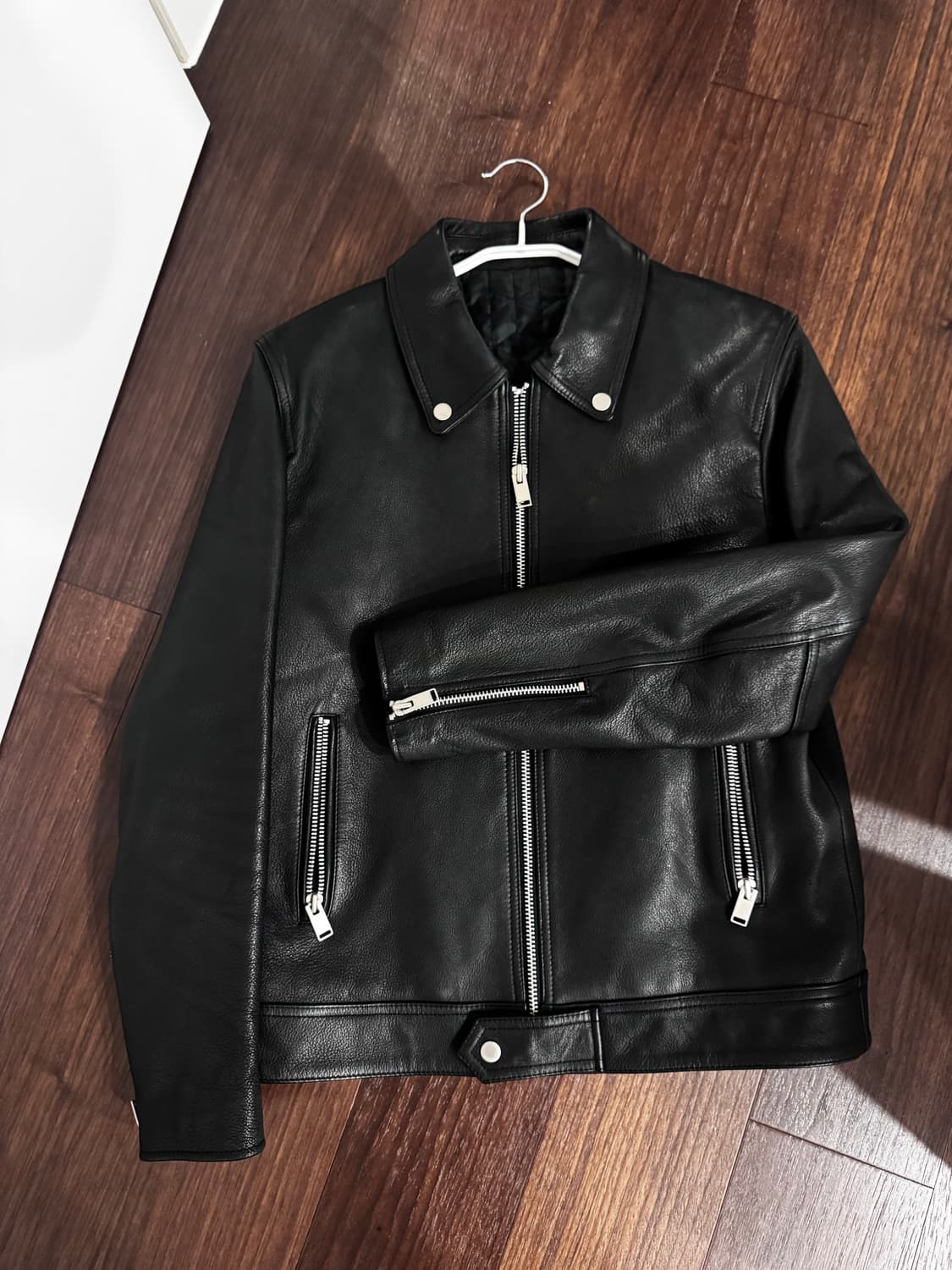 염소가죽 라이더 가죽 자켓 상품이미지1