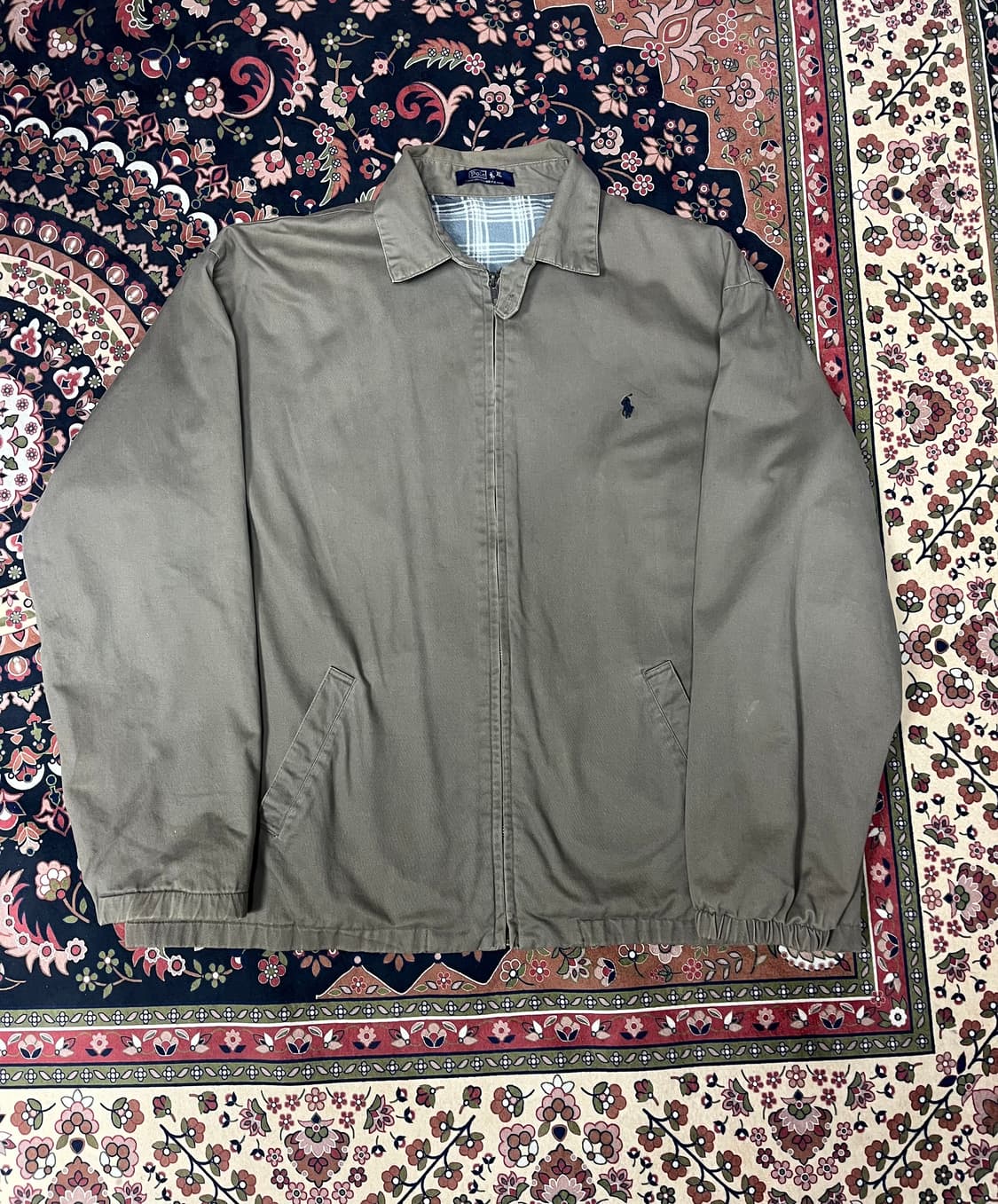 [XL] 폴로 베이지 브라운 블루종 상품이미지1