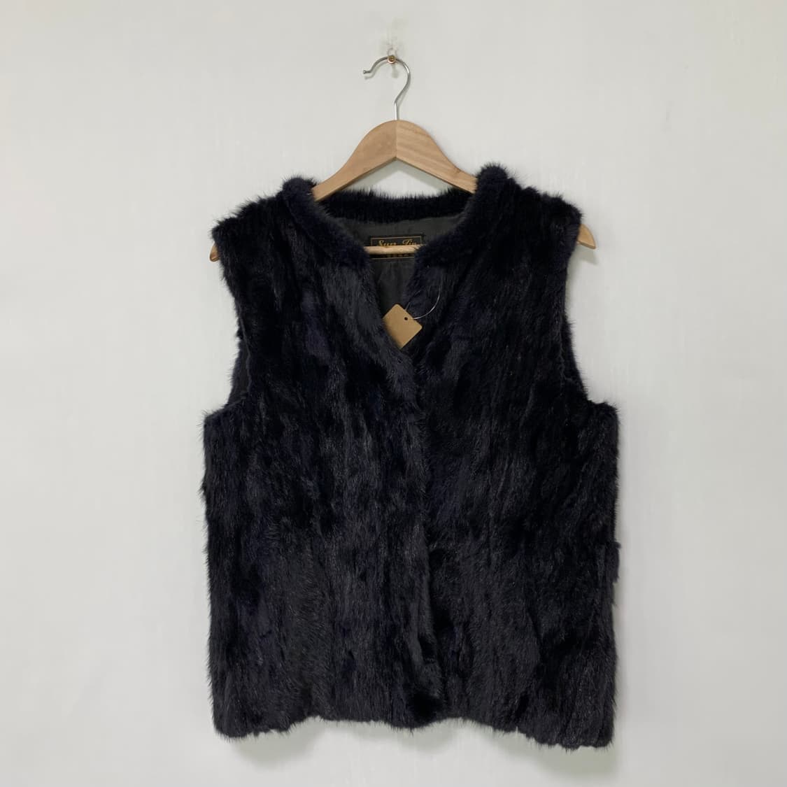 빈티지 밍크 퍼 베스트 조끼 선진모피 블루블랙 00s 빈티지 상품이미지3