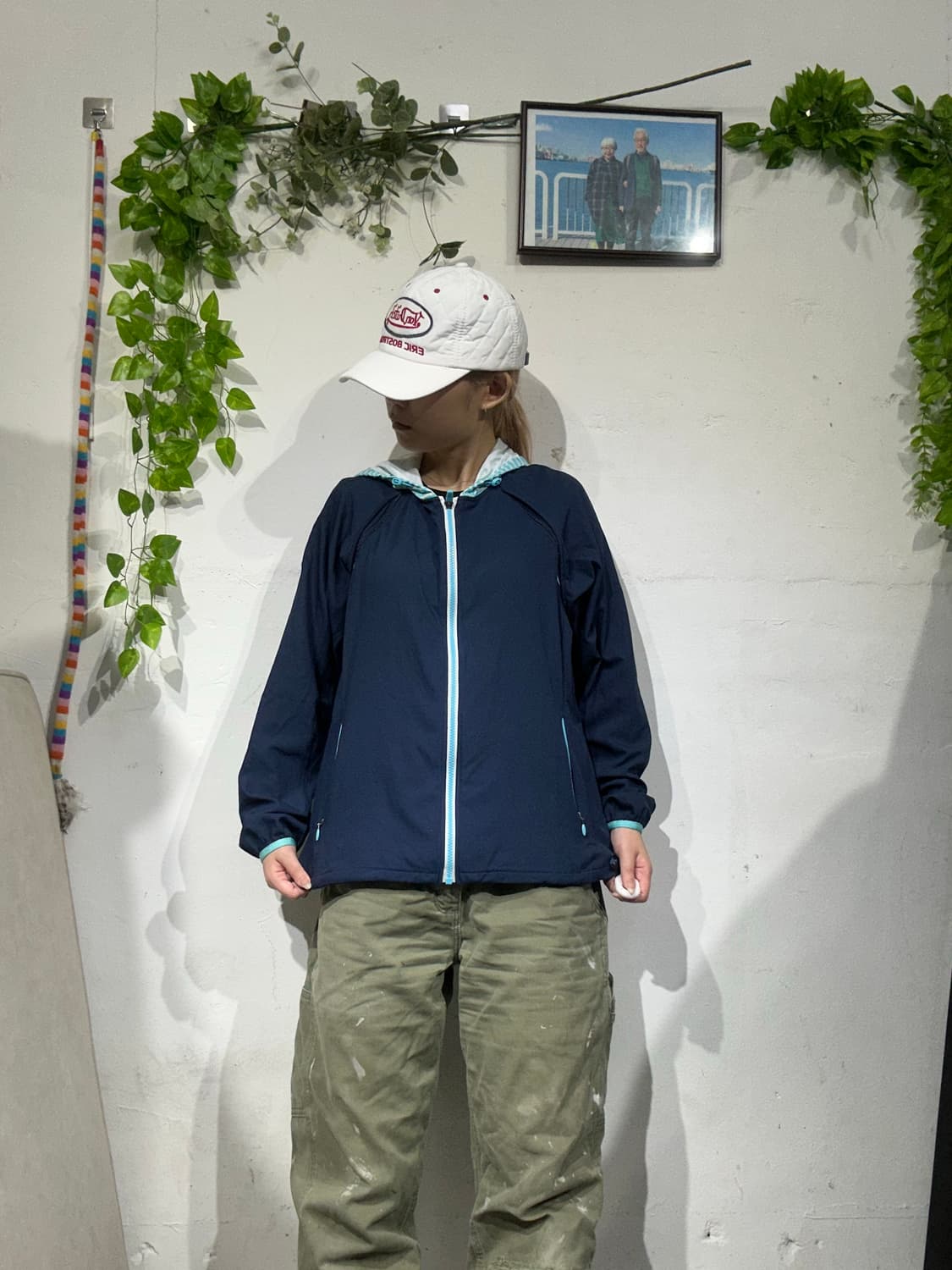 나이키 네이비 스카이 블루 후드 집업 져지 L 상품이미지2