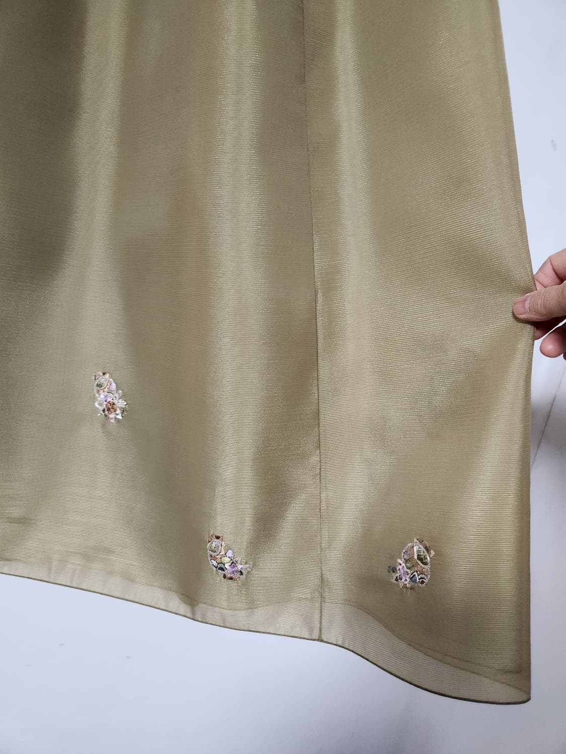 빈티지 올리브색 한복치마 F 상품이미지2