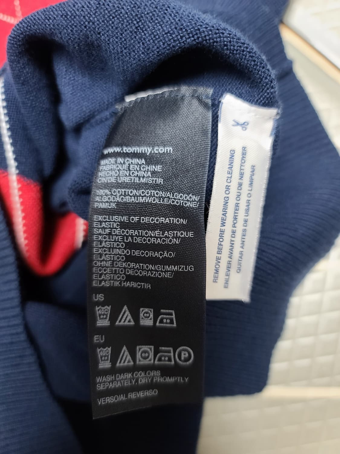 타미힐피거 아가일 V넥 니트 S 55적당 상품이미지7