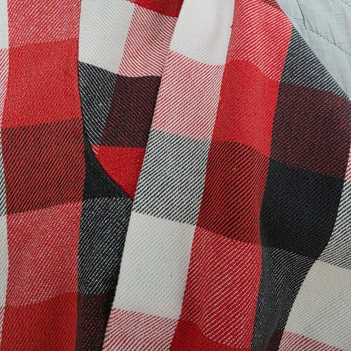 [XXL] 80s 파이브 브라더 빈티지 플란넬 체크 셔츠 레드/블랙 상품이미지3