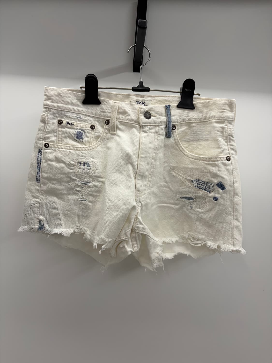 폴로 랄프로렌 화이트 데님 숏팬츠 상품이미지1