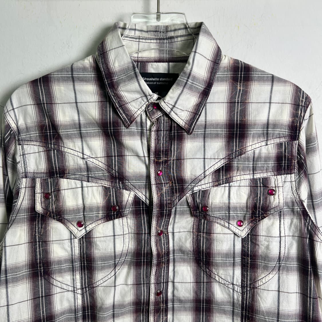 Roushatte 웨스턴 체크 패턴 셔츠 M 상품이미지4