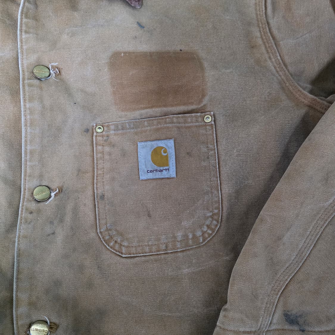 [50] 00s 빈티지 칼하트 C01 BRN 트래쉬드 워크 초어자켓 상품이미지2
