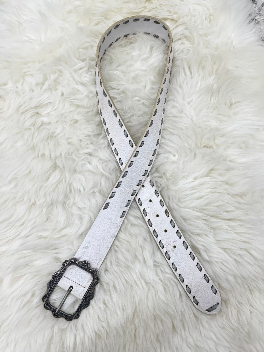 리얼레더 오리엔탈 스티치 버클 벨트 상품이미지1